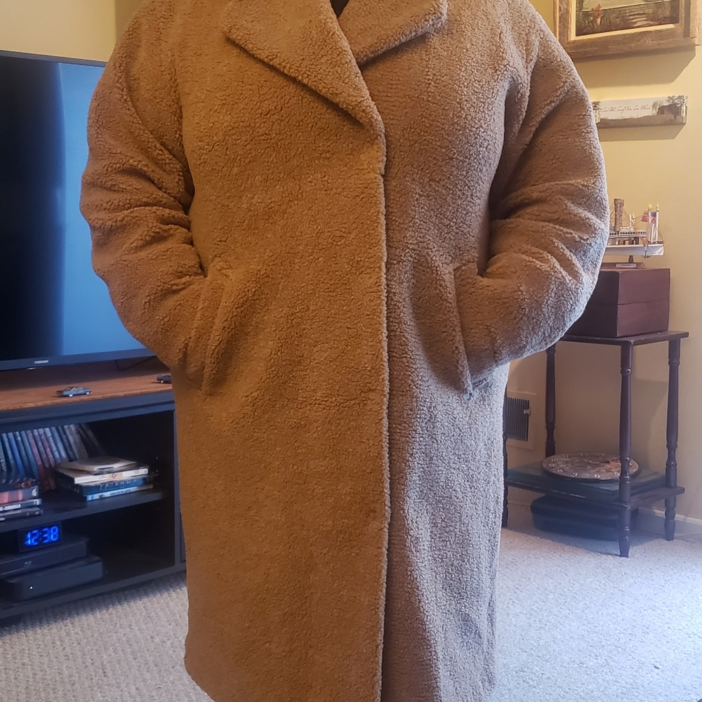 UGG Womans Natural Charlisse Teddy Bear Coat